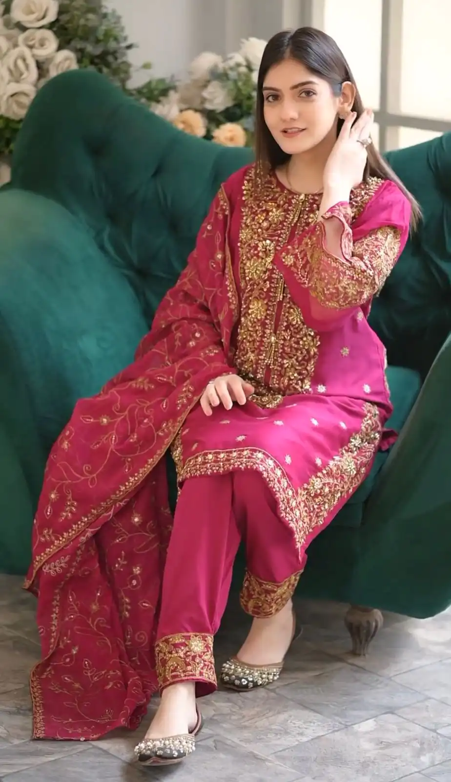 ZF 369 Pink Color Faux Georgette Embroidery Sequence Work Salwar Suit Casual, Wedding, Party, Events Etc. Expected Delivery 4-6 Working Days 2149/- | Jump Suits, Casual Suits, Creative suits, Designer Suits, Palazzo Suits, Party Wear Suits, Patiala Suits, Salwar suit, Straight Suits