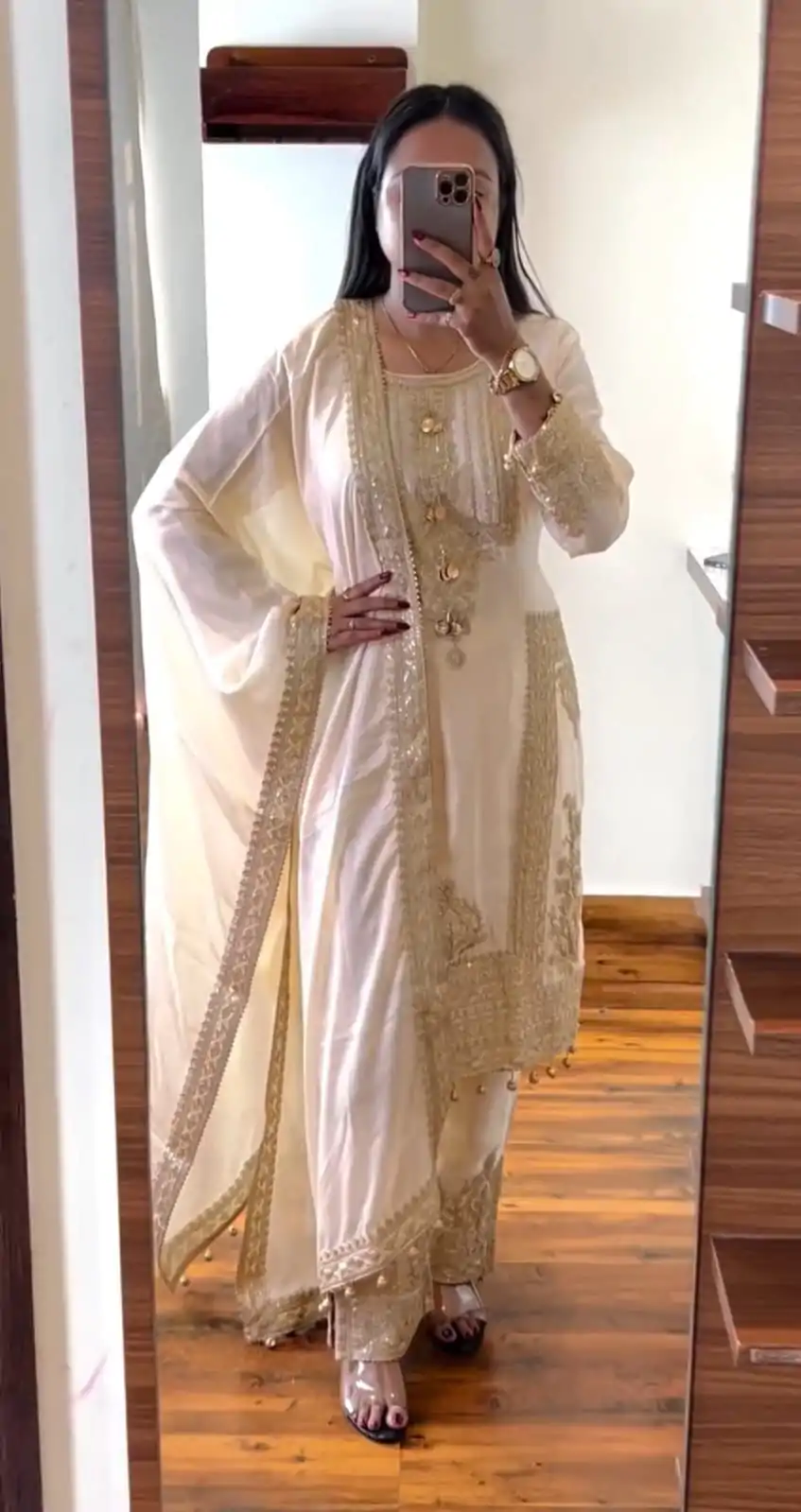 VLM 176 White Color Georgette Embroidery Sequence Salwar Suit Wedding, Party, Festive, Events Expected Delivery 4-6 Working Days @ 2099/- Only | Casual Suits, Creative suits, Designer Suits, Party Wear Suits, Salwar suit, Straight Suits
