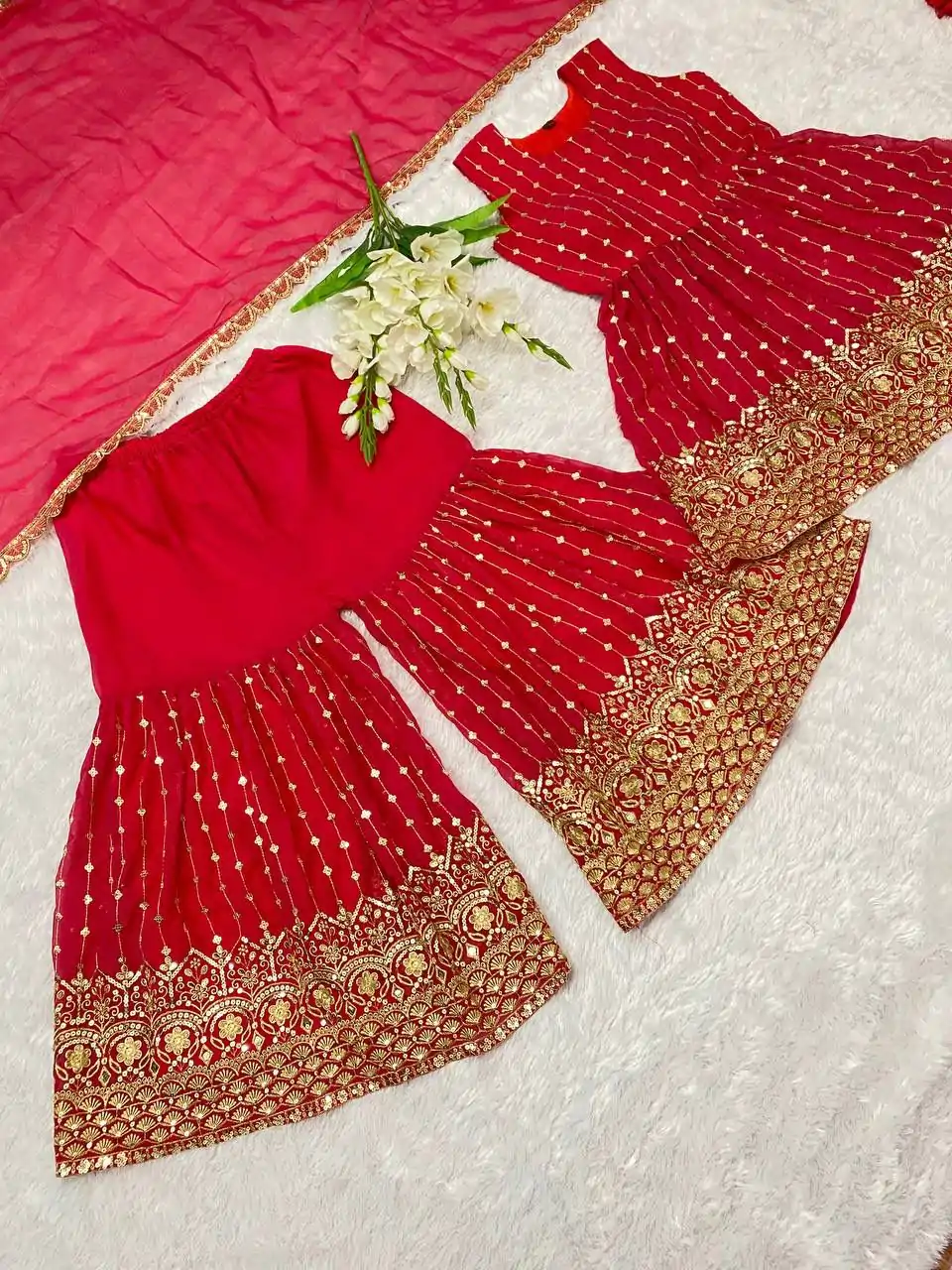   DC G52 Red Color Georgette Sequence Embroidery Gown Casual, Wedding, Party, Festive, Events Etc. Expected Delivery 4-6 Working Days @2499/- | Jump Suits, Casual Suits, Creative suits, Designer Suits, Palazzo Suits, Party Wear Suits, Patiala Suits, Salwar suit, Straight Suits
