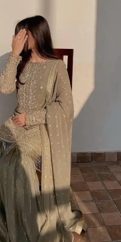 LG 1853 Tan color Georgette Sequence Embroidery Salwar Suit Casual, Wedding, Party, Festive, Events . Expected Delivery 4-6 Working Days @2199/- | Casual Suits, Creative suits, Designer Suits, Palazzo Suits, Party Wear Suits, Patiala Suits, Salwar suit, Straight Suits