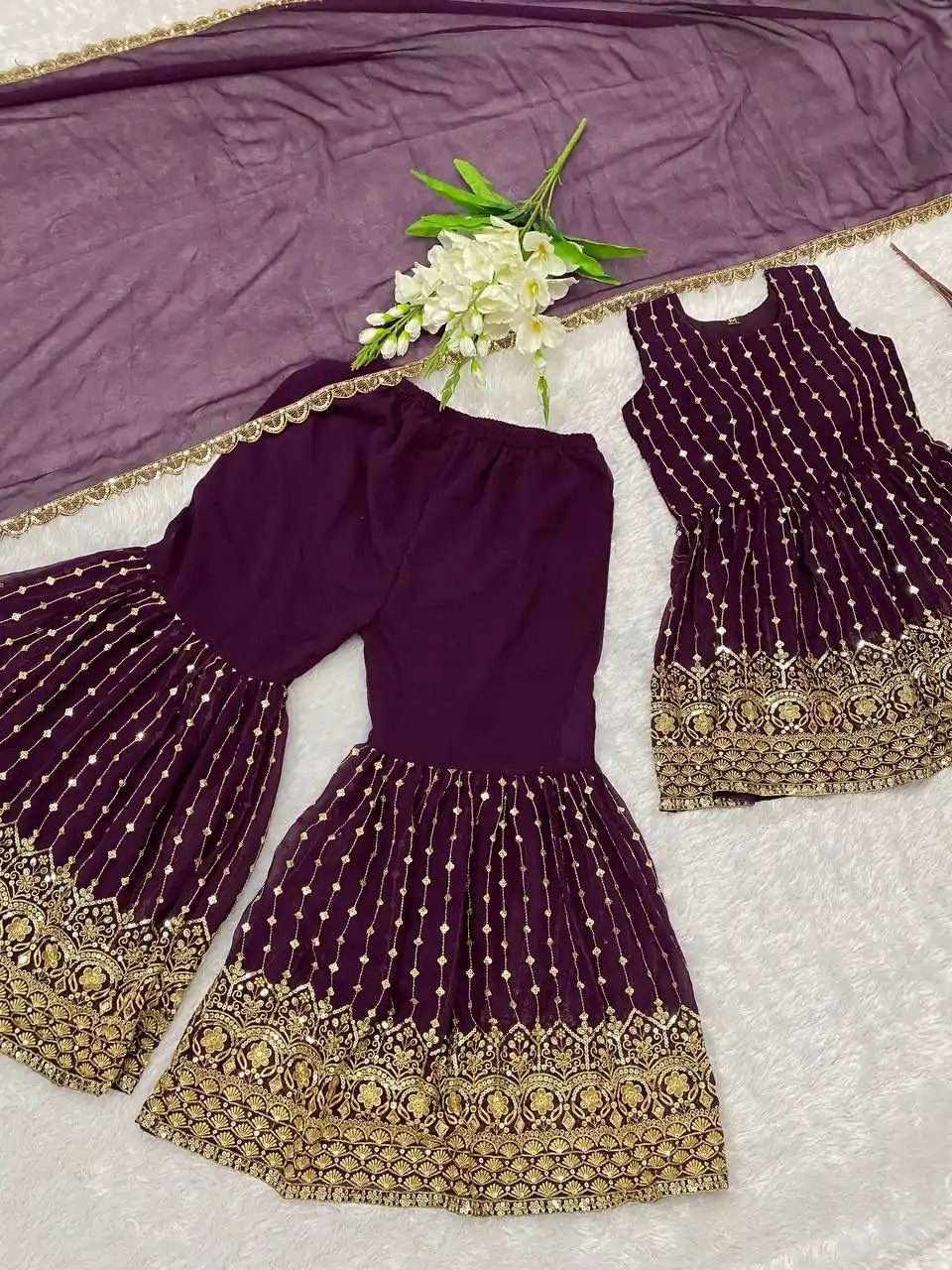   DC G52 Wine Color Georgette Sequence Embroidery Gown Casual, Wedding, Party, Festive, Events Etc. Expected Delivery 4-6 Working Days @2499/- | Jump Suits, Casual Suits, Creative suits, Designer Suits, Palazzo Suits, Party Wear Suits, Patiala Suits, Salwar suit, Straight Suits
