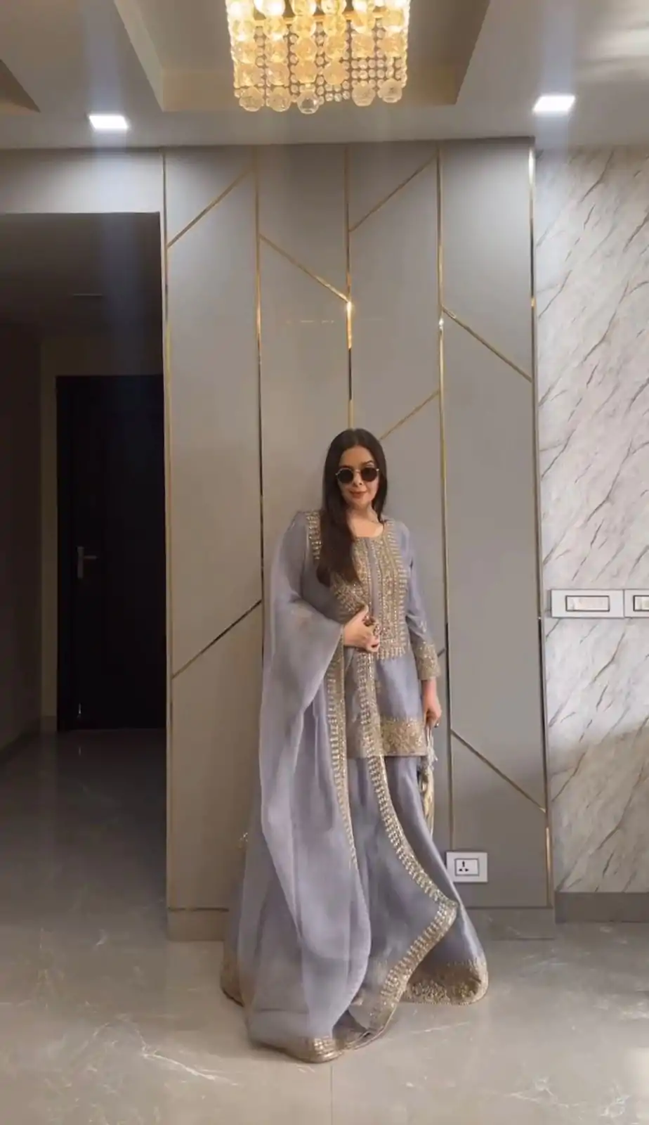 ZF 374 Grey Color Chinnon Silk Embroidery Sequence Salwar Suit Casual, Wedding, Party, Events Etc. Expected Delivery 4-6 Working Days 2099/- | Jump Suits, Casual Suits, Creative suits, Designer Suits, Palazzo Suits, Party Wear Suits, Patiala Suits, Salwar suit, Straight Suits