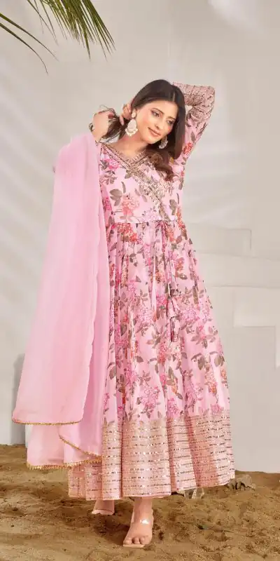 NSR 751 Pink Color Georgette Embroidery Sequence Sharara Suit Casual, Wedding, Party, Festive, Events Etc. Expected Delivery 4-6 Working Days @2099/- | Jump Suits, Casual Suits, Creative suits, Designer Suits, Palazzo Suits, Party Wear Suits, Patiala Suits, Salwar suit, Straight Suits