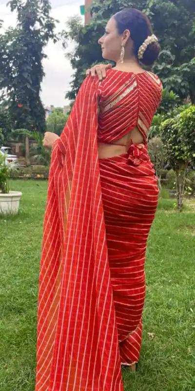 SF 257 Red Color Soft Georgette Digital Leheriya Printed Saree Casual Wedding ,Festive ,Events Etc. Expected Delivery 4-6 Working Days @1899/- | Bollywood Sarees, Creative Sarees, Designer Sarees, Embroidered Sarees, Ethnic Saree, Modern Digital sarees, Party Wear Sarees, Sarees