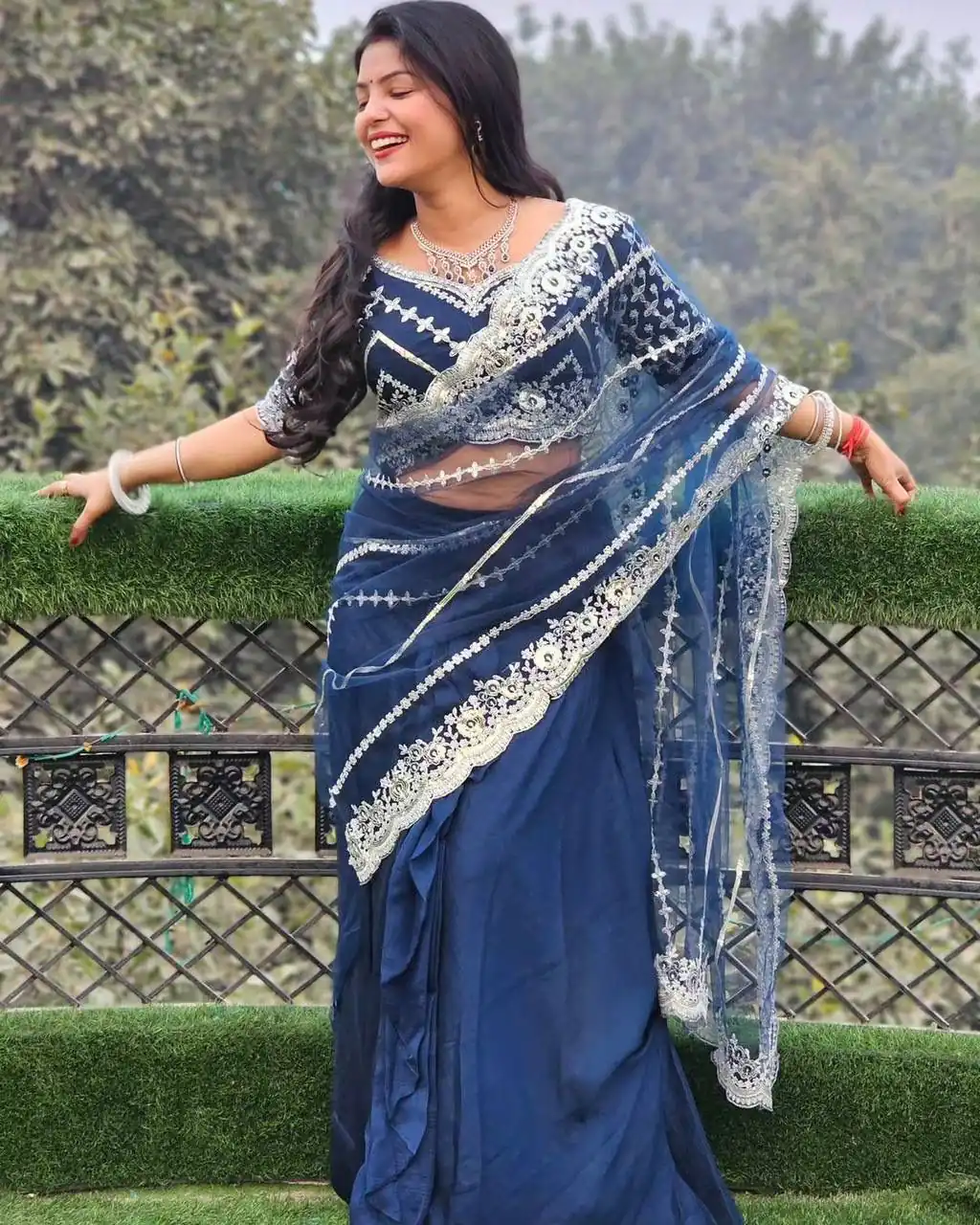 ST 1036 Royal Blue Color Blooming Vichitra Embroidery Lehenga Saree Casual, Wedding, Party, Festive, Events Etc. Expected Delivery 4-6 Working Days @2199/- | Bollywood Lehenga, Creative Lehenga, Designer Lehenga, Embroidered Lehenga, Lehenga, Party Wear Lehenga