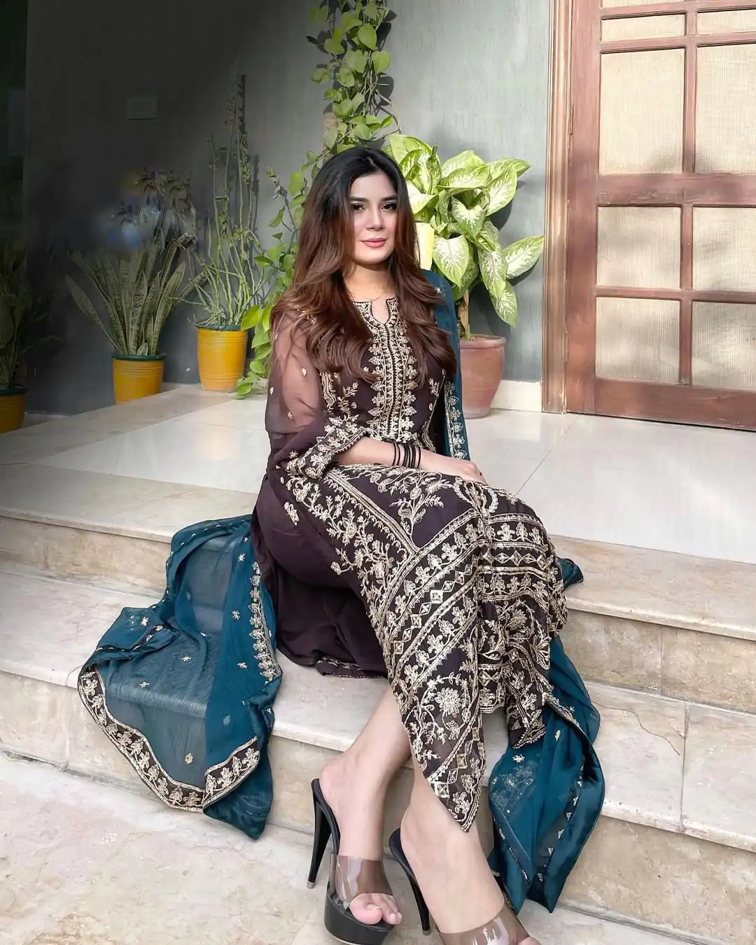 SSR 466 White Chinnon Silk Embroidery Sequins Sharara Suit Wedding, Party, Festive, Events Etc.   Expected Delivery 4-6 Working Days @1999/- | Casual Suits, Creative suits, Designer Suits, Palazzo Suits, Party Wear Suits, Salwar suit, Straight Suits