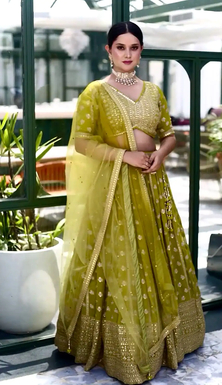SSR 465 Green Chinnon Silk Embroidery Sequins Lehenga Choli Wedding, Party, Festive, Events Etc.   Expected Delivery 4-6 Working Days @2099/- | Creative Lehenga, Designer Lehenga, Embroidered Lehenga, Lehenga, Party Wear Lehenga