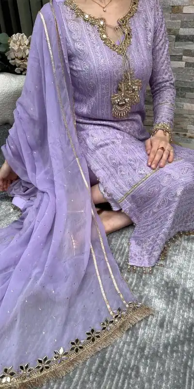 AD156 Violet Color Chinon Silk Embroidery Sequence Salwar Suit Wedding, Party, Festive, Events Expected Delivery 4-6 Working Days @ 2199/- | Casual Suits, Creative suits, Designer Suits, Palazzo Suits, Party Wear Suits, Patiala Suits, Salwar suit, Straight Suits