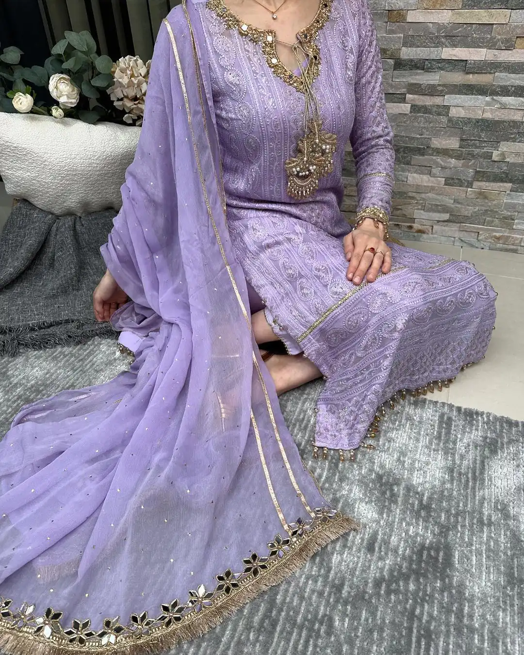 AD156 Violet Color Chinon Silk Embroidery Sequence Salwar Suit Wedding, Party, Festive, Events Expected Delivery 4-6 Working Days @ 2199/- | Casual Suits, Creative suits, Designer Suits, Palazzo Suits, Party Wear Suits, Patiala Suits, Salwar suit, Straight Suits