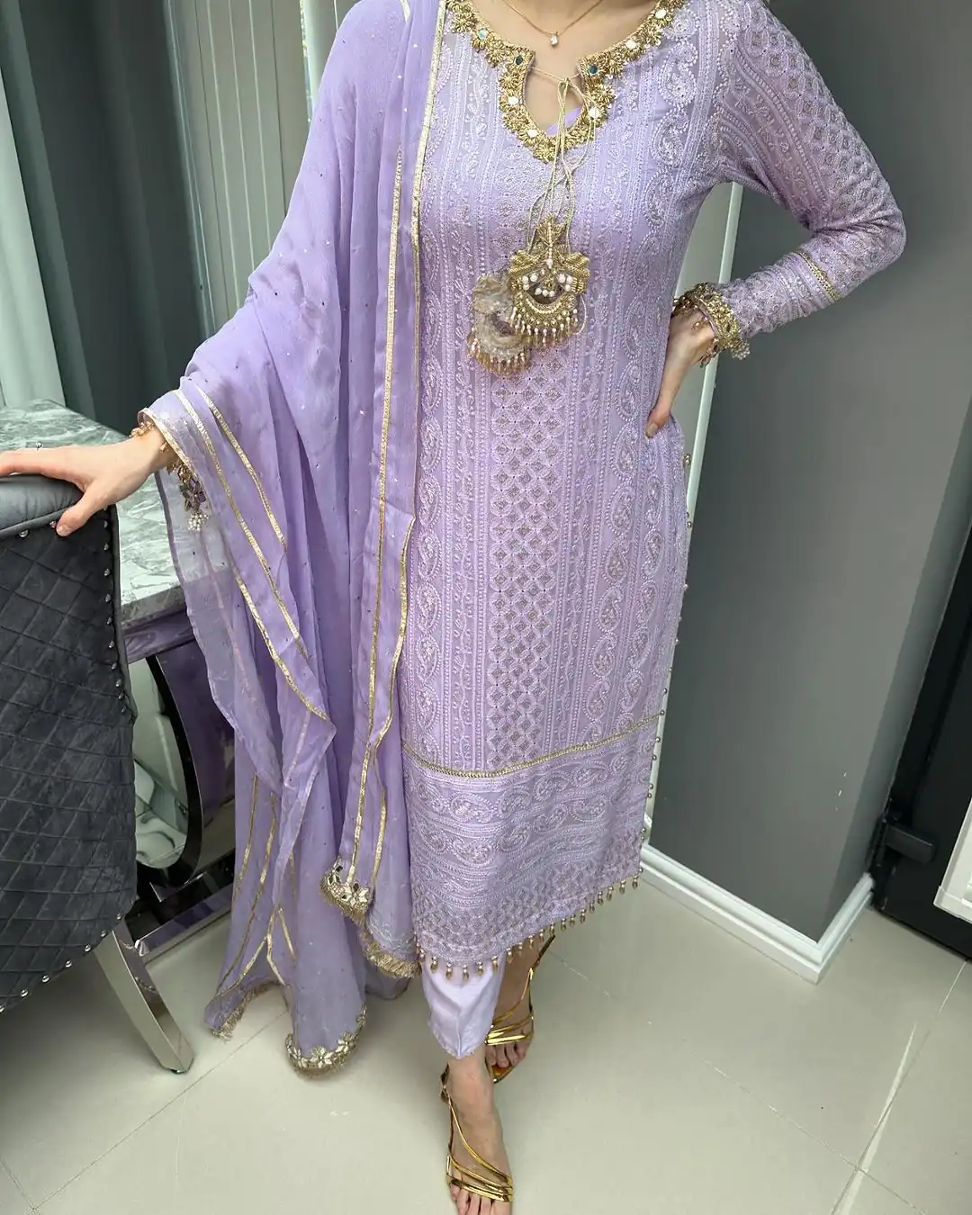 AD156 Violet Color Chinon Silk Embroidery Sequence Salwar Suit Wedding, Party, Festive, Events Expected Delivery 4-6 Working Days @ 2199/- | Casual Suits, Creative suits, Designer Suits, Palazzo Suits, Party Wear Suits, Patiala Suits, Salwar suit, Straight Suits