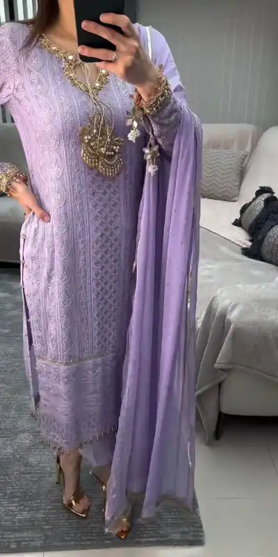 AD156 Violet Color Chinon Silk Embroidery Sequence Salwar Suit Wedding, Party, Festive, Events Expected Delivery 4-6 Working Days @ 2199/- | Casual Suits, Creative suits, Designer Suits, Palazzo Suits, Party Wear Suits, Patiala Suits, Salwar suit, Straight Suits