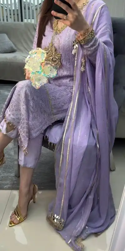 AD156 Violet Color Chinon Silk Embroidery Sequence Salwar Suit Wedding, Party, Festive, Events Expected Delivery 4-6 Working Days @ 2199/- | Casual Suits, Creative suits, Designer Suits, Palazzo Suits, Party Wear Suits, Patiala Suits, Salwar suit, Straight Suits