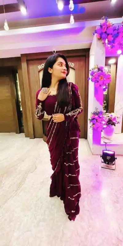 ST 1004 Purple Color Georgette Separate Ruffle Pallu Lehenga Saree Wedding, Party, Festive, Events Etc. Expected Delivery 4-6 Working Days @2099/- | Creative Lehenga, Designer Lehenga, Embroidered Lehenga, Lehenga, Party Wear Lehenga