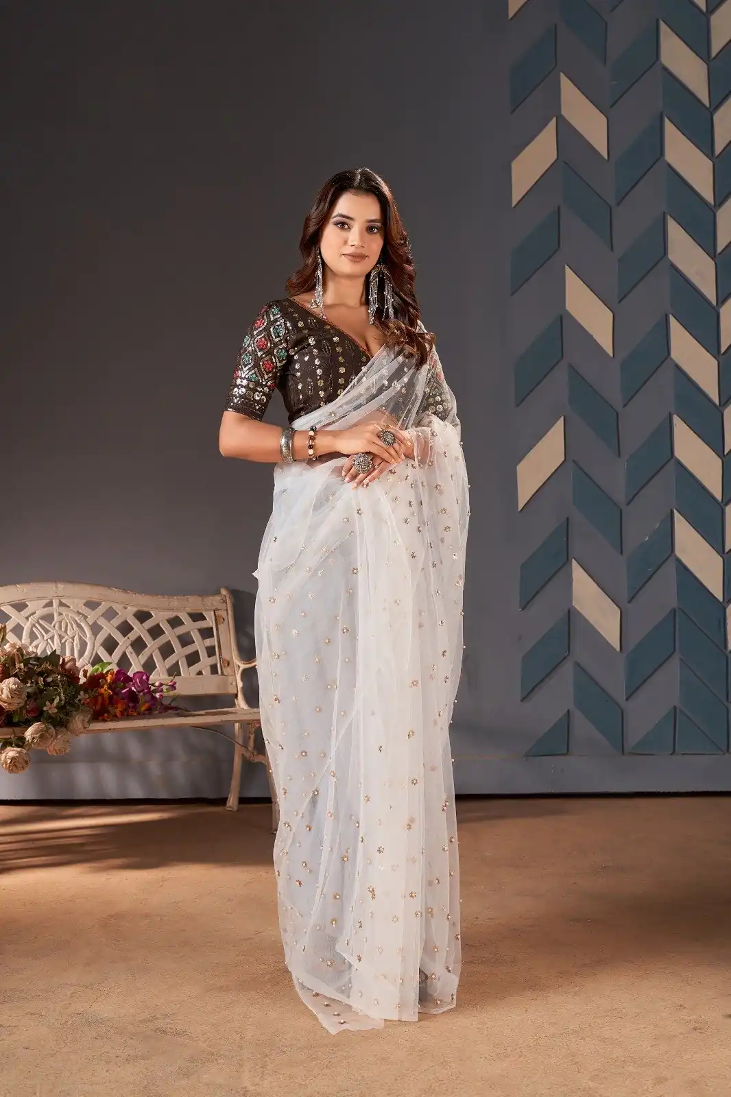 BT 1158 White Color Heavy Butterfly Net Embroidery Saree Casual, Party Wear, Traditional Wear, Wedding Wear, Expected Delivery 4-6 Working Days@1699 | Bollywood Sarees, Creative Sarees, Designer Sarees, Ethnic Saree, Modern Digital sarees, Party Wear Sarees, Sarees