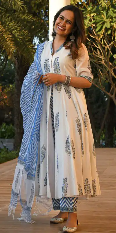 DDH HINA WHITE Color Viscose Cotton Printed Work Salwar Suit Casual, Party, Wedding, Festive, Events Etc.  Expected Delivery 4-6 Working Days @1669/- | Casual Suits, Creative suits, Designer Suits, Palazzo Suits, Party Wear Suits, Patiala Suits, Salwar suit, Straight Suits