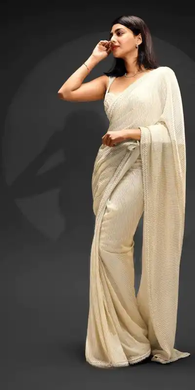 DF 3392 White Color Georgette Sequins Embroidery Work Saree Casual, Party Wear, Wedding, Events Etc Delivery Expected.4-6 Working Days 1799/- | Bollywood Sarees, Creative Sarees, Designer Sarees, Embroidered Sarees, Ethnic Saree, Modern Digital sarees, Party Wear Sarees, Sarees