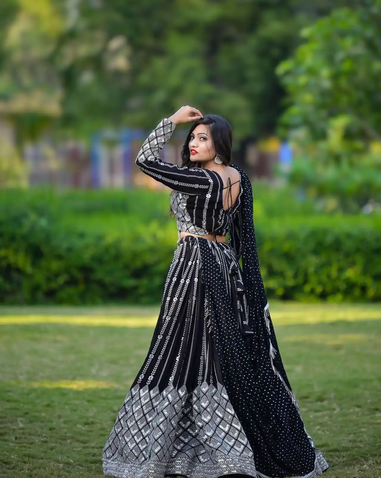 Ram 001 Black Color Georgette Sequence Thread Work With Zari Lehenga Choli Casual, Wedding, Festive, Events Expected Delivery 4-6 Working Days @2949/- | Bollywood Lehenga, Creative Lehenga, Designer Lehenga, Embroidered Lehenga, Lehenga, Party Wear Lehenga