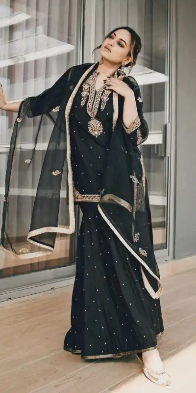 SRK 5160 Black Color Pure Chinnon Silk Embroidery Coding Dori Salwar Suit Wedding, Party, Festive, Events Expected Delivery 4-6 Working Days @ 1899/- | Jump Suits, Casual Suits, Creative suits, Designer Suits, Palazzo Suits, Party Wear Suits, Patiala Suits, Salwar suit, Straight Suits