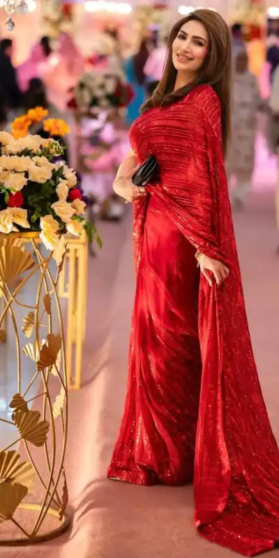 DF 3411 Red Color Georgette Sequins Embroidery Work Saree Casual, Party Wear, Wedding, Events Etc Delivery Expected.4-6 Working Days 1799/- | Bollywood Sarees, Creative Sarees, Designer Sarees, Embroidered Sarees, Ethnic Saree, Modern Digital sarees, Party Wear Sarees, Sarees