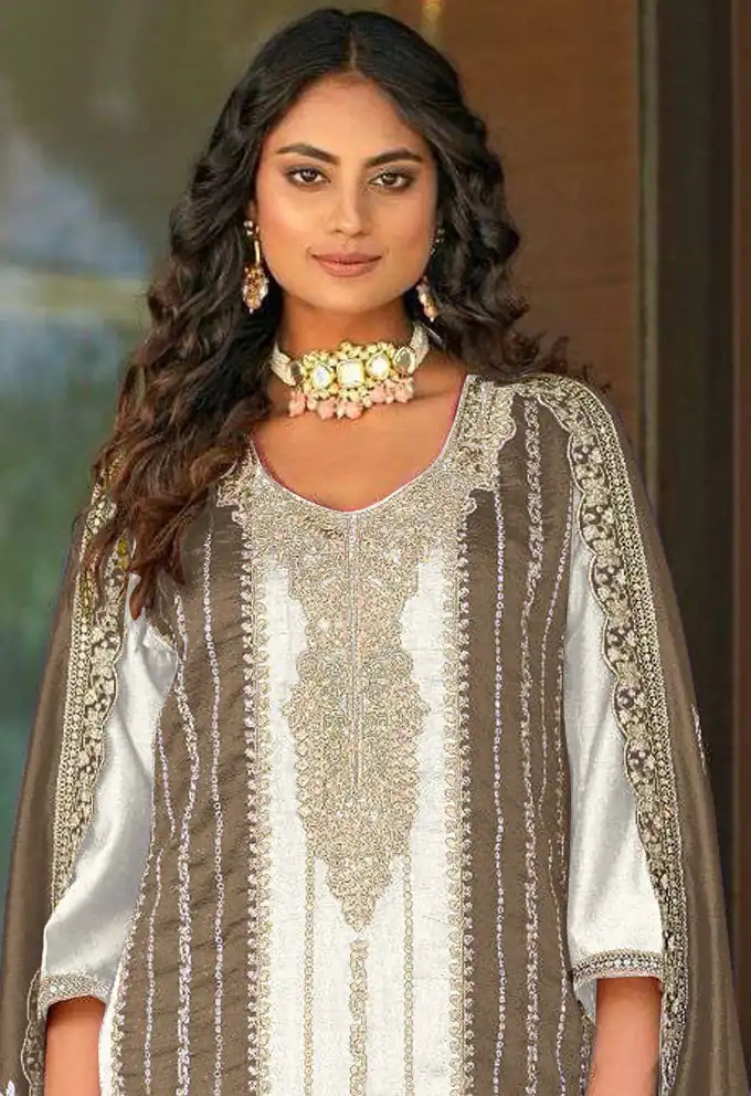 FC MARIA 1083 White Color Vichitra Embroidery Codding Sequence Salwar Suit Wedding, Party, Festive events, etc.  Expected Delivery  4-6 Working Days @2099/- | Jump Suits, Casual Suits, Creative suits, Designer Suits, Palazzo Suits, Party Wear Suits, Patiala Suits, Salwar suit, Straight Suits