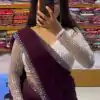 Grand Wine Color Georgette Shining Diamond All Over Saree