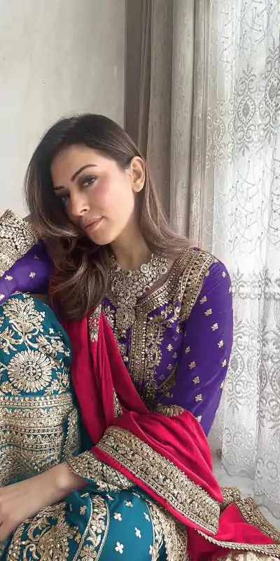 SSR 447 Violet Color Georgette Embroidery Salwar Suit Wedding, Party, Festive, Events Expected Delivery 4-6 Working Days @ 2249/- Only | Casual Suits, Creative suits, Designer Suits, Party Wear Suits, Salwar suit, Straight Suits