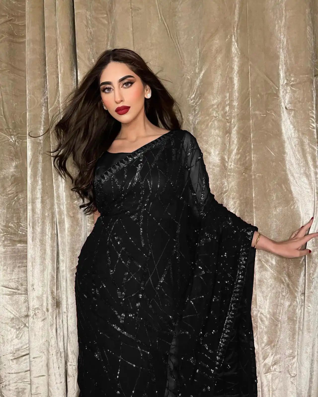 JR 615 Black Color Georgette Embroidery Sequence Piping Saree Casual, Wedding, Festive, Events Expected Delivery  4-6 Working Days @1799/- | Bollywood Sarees, Creative Sarees, Designer Sarees, Embroidered Sarees, Ethnic Saree, Modern Digital sarees, Party Wear Sarees, Sarees