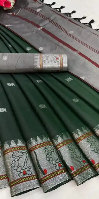 SC Plathian silk Green Color Soft Lichi Silk Silver Zari Design Saree , Party Wear, Events, Festivals Expected Delivery 4-6 Working Days 1499/- | Bollywood Sarees, Creative Sarees, Designer Sarees, Embroidered Sarees, Ethnic Saree, Modern Digital sarees, Party Wear Sarees, Sarees
