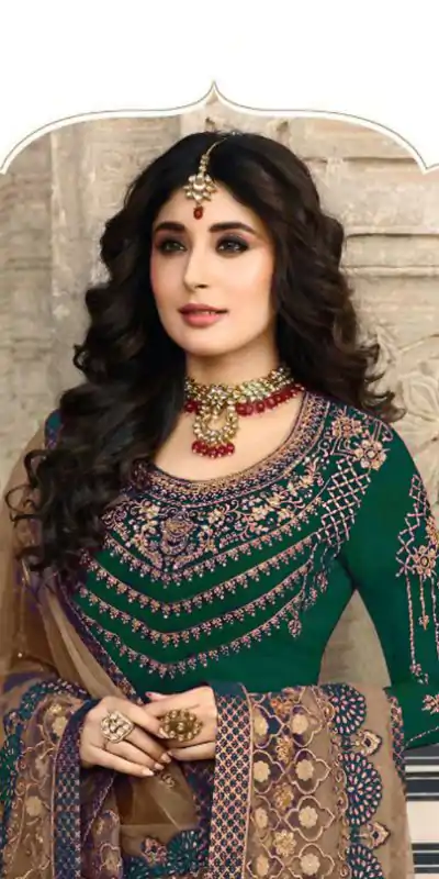 DS 22427 Green color Georgette Embroidered Sequence Salwar Suit Casual, Wedding, Party, Festive, Events . Expected Delivery 4-6 Working Days @2049/- | Casual Suits, Creative suits, Designer Suits, Palazzo Suits, Party Wear Suits, Patiala Suits, Salwar suit, Straight Suits