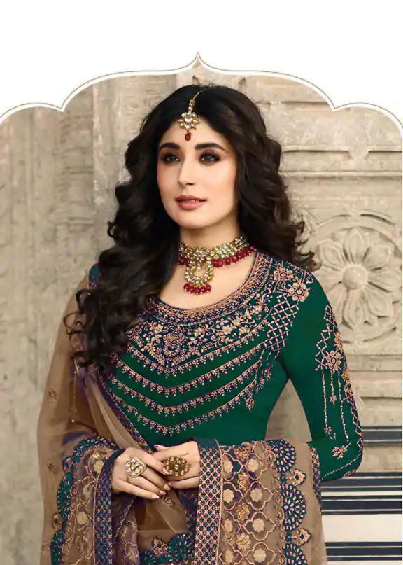 DS 22427 Green color Georgette Embroidered Sequence Salwar Suit Casual, Wedding, Party, Festive, Events . Expected Delivery  4-6 Working Days @2049/- | Casual Suits, Creative suits, Designer Suits, Palazzo Suits, Party Wear Suits, Patiala Suits, Salwar suit, Straight Suits