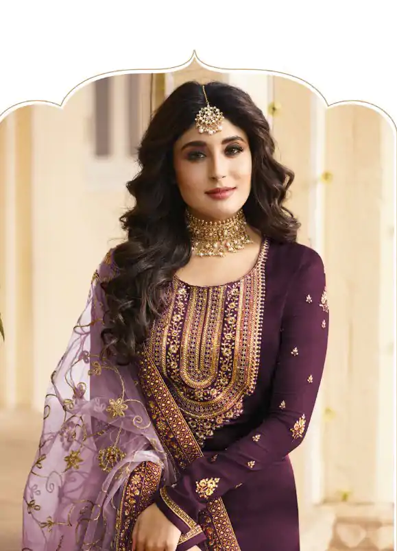 DS 22421 Purple color Georgette Embroidered Sequence Salwar Suit Casual, Wedding, Party, Festive, Events . Expected Delivery  4-6 Working Days @2349/- | Casual Suits, Creative suits, Designer Suits, Palazzo Suits, Party Wear Suits, Patiala Suits, Salwar suit, Straight Suits