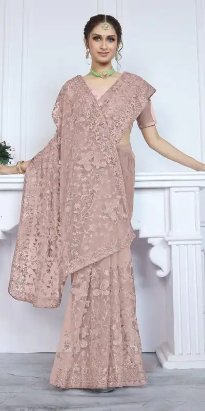 BT RIDDHI Brown Color Butterfly Net Embroidery Sequence Saree Casual, Party Wear, Traditional Wear, Wedding Wear, Events Etc.@2149/- | Bollywood Sarees, Creative Sarees, Designer Sarees, Ethnic Saree, Modern Digital sarees, Party Wear Sarees, Sarees