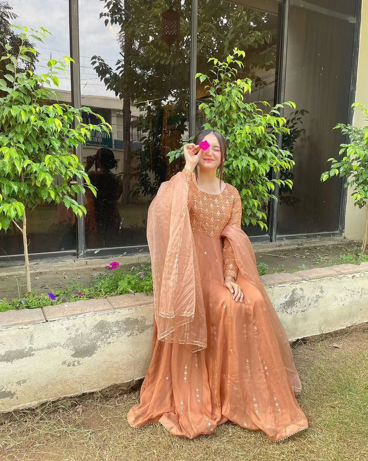 RTC 5712 Peach Color Georgette Thread Sequence Anarkali Suit Wedding, Party, Festive, Events Etc. Expected Delivery 4-6 Working Days @2199/- | Anarkali Suits, Bollywood Anarkali, Creative-Anarkali, Designer Anarkali, Embroidered Anarkali, Party Wear Anarkali