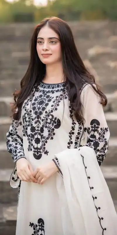 SSR 368 White Color Georgette Embroidery Sequins Sharara Suit Wedding, Party, Festive, Events Etc.   Expected Delivery 4-6 Working Days @1849/- | Casual Suits, Creative suits, Designer Suits, Palazzo Suits, Party Wear Suits, Salwar suit, Straight Suits