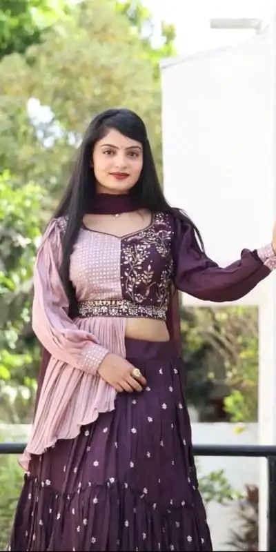 PC 233 Purple Color Heavy Chinon Embroidery Lehenga Choli Casual, Party Wear, Events, Festivals Wear Expected Delivery 4-6 Working Days @2699/- | Bollywood Lehenga, Creative Lehenga, Designer Lehenga, Embroidered Lehenga, Lehenga, Party Wear Lehenga