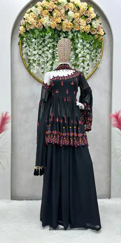 RTC 5576 Black Color Foix Georgette Thread Sequence Work Salwar Suit Wedding, Party, Festive, Events Etc. Expected Delivery 4-6 Working Days @2099/- | Jump Suits, Casual Suits, Creative suits, Designer Suits, Palazzo Suits, Party Wear Suits, Patiala Suits, Salwar suit, Straight Suits
