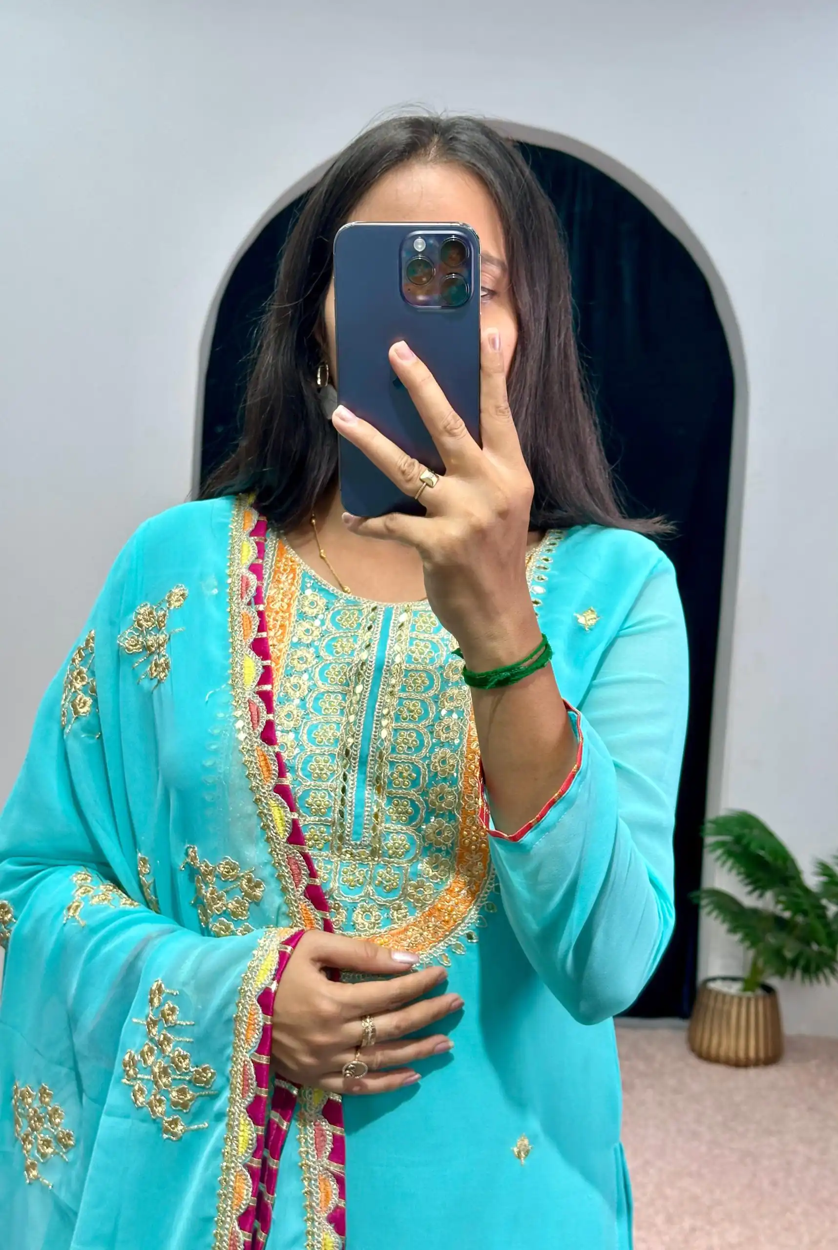 ST 1050 Blue Color Georgette Embroidery Stone & Mirror Salwar Suit Casual, Wedding, Party, Festive, Events Etc. Expected Delivery 4-6 Working Days @2199/- | Jump Suits, Casual Suits, Creative suits, Designer Suits, Palazzo Suits, Party Wear Suits, Patiala Suits, Salwar suit, Straight Suits