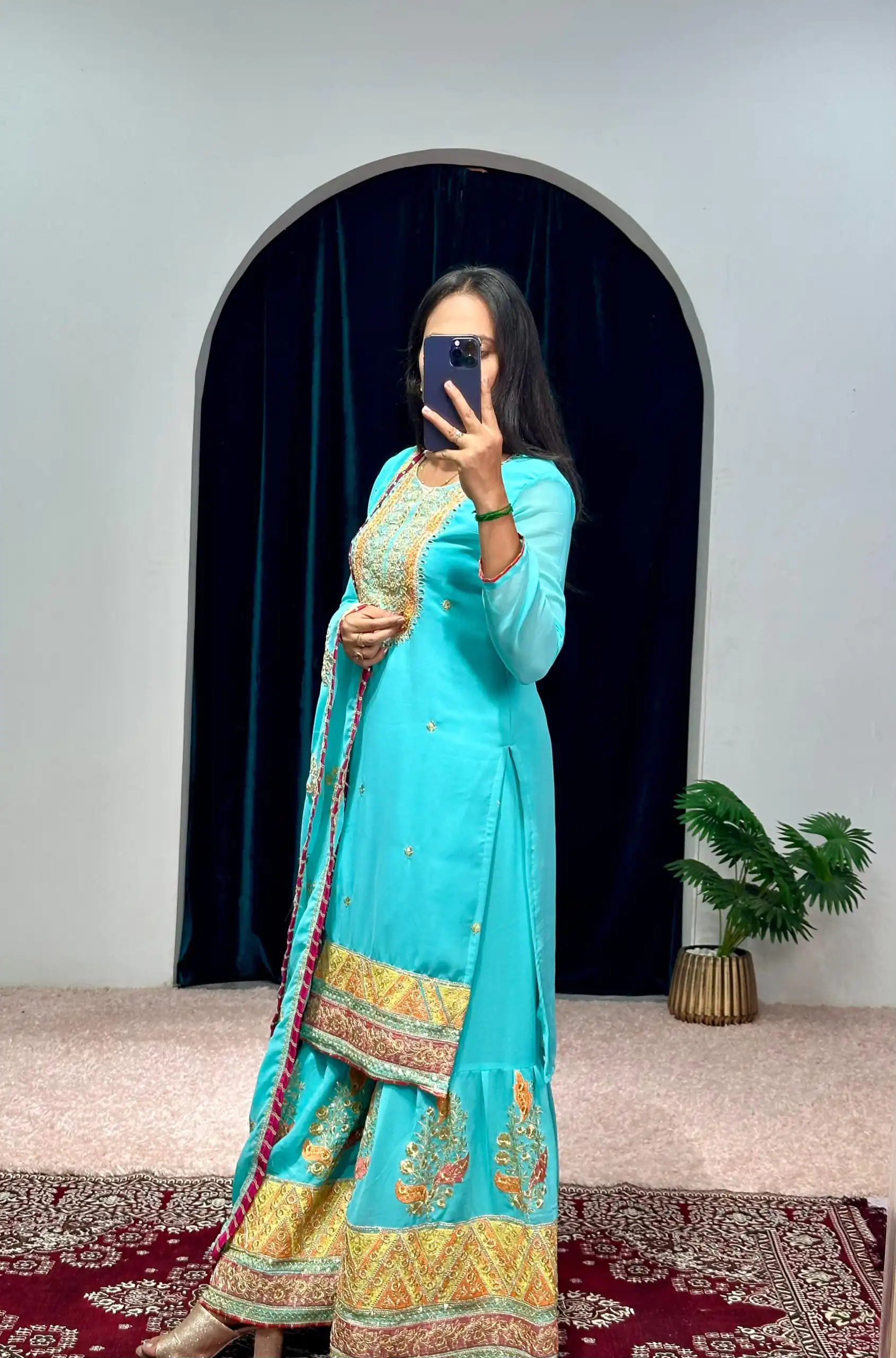 ST 1050 Blue Color Georgette Embroidery Stone & Mirror Salwar Suit Casual, Wedding, Party, Festive, Events Etc. Expected Delivery 4-6 Working Days @2199/- | Jump Suits, Casual Suits, Creative suits, Designer Suits, Palazzo Suits, Party Wear Suits, Patiala Suits, Salwar suit, Straight Suits