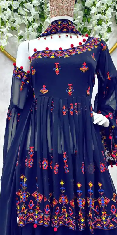 RTC 5576 Blue Color Foix Georgette Thread Sequence Work Salwar Suit Wedding, Party, Festive, Events Etc. Expected Delivery 4-6 Working Days @2099/- | Jump Suits, Casual Suits, Creative suits, Designer Suits, Palazzo Suits, Party Wear Suits, Patiala Suits, Salwar suit, Straight Suits