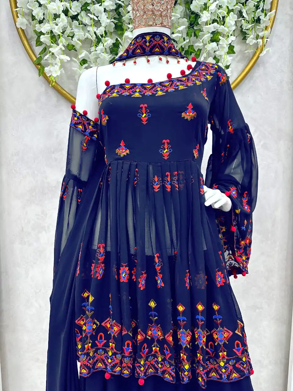 RTC 5576 Blue Color Foix Georgette Thread Sequence Work Salwar Suit Wedding, Party, Festive, Events Etc. Expected Delivery 4-6 Working Days @2099/- | Jump Suits, Casual Suits, Creative suits, Designer Suits, Palazzo Suits, Party Wear Suits, Patiala Suits, Salwar suit, Straight Suits