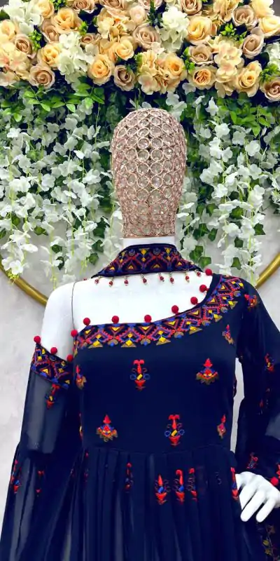 RTC 5576 Blue Color Foix Georgette Thread Sequence Work Salwar Suit Wedding, Party, Festive, Events Etc. Expected Delivery 4-6 Working Days @2099/- | Jump Suits, Casual Suits, Creative suits, Designer Suits, Palazzo Suits, Party Wear Suits, Patiala Suits, Salwar suit, Straight Suits
