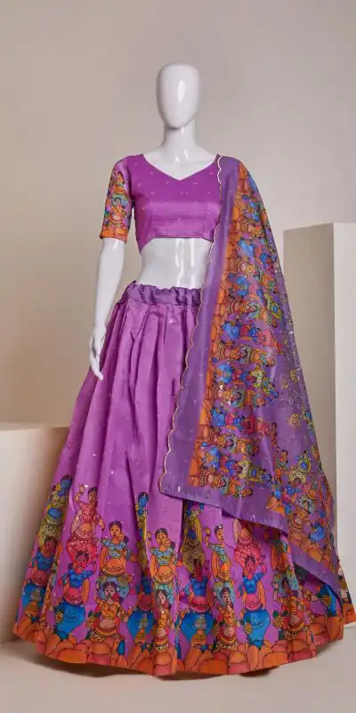RC 252 Purple Color Silk Embroidery Sequins Amazing Print Lehenga Choli Casual, Party Wedding, Festive, Events Etc. Delivery  4-6 Working Days 1999/- | Bollywood Lehenga, Creative Lehenga, Designer Lehenga, Embroidered Lehenga, Lehenga, Party Wear Lehenga