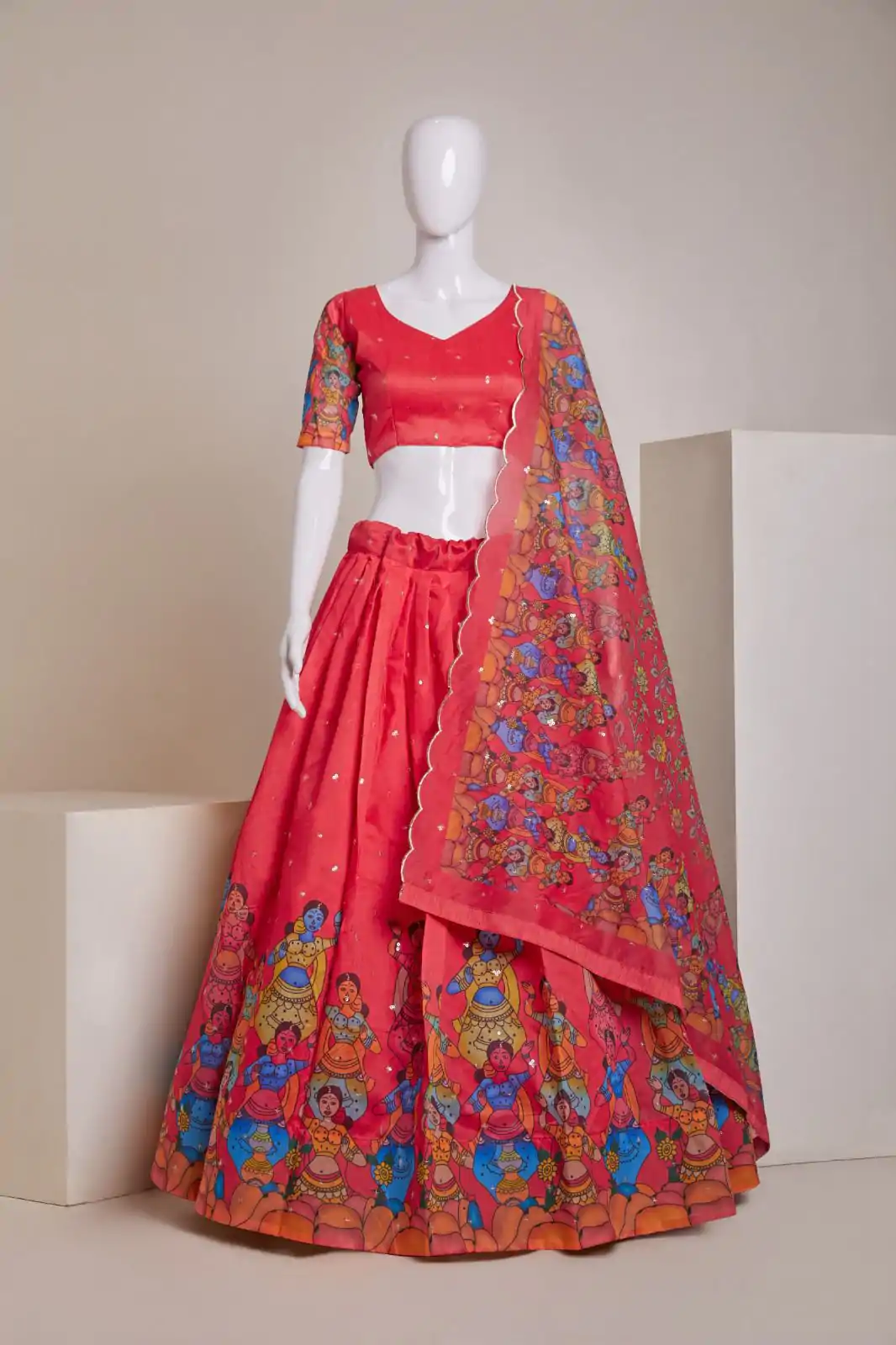 RC 252 Red Color Silk Embroidery Sequins Amazing Print Lehenga Choli Casual, Party Wedding, Festive, Events Etc. Delivery  4-6 Working Days 1999/- | Bollywood Lehenga, Creative Lehenga, Designer Lehenga, Embroidered Lehenga, Lehenga, Party Wear Lehenga