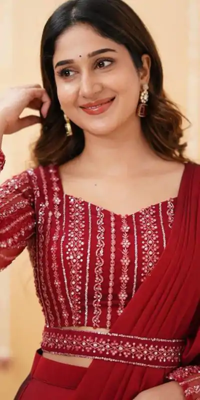 BE 225 Red Color Georgette Ruffle Blouse Embroidery Lehenga Saree Wedding, Party, Festive events, etc. Expected Delivery 4-6 Working Days @1999/- | Bollywood Lehenga, Creative Lehenga, Designer Lehenga, Embroidered Lehenga, Lehenga, Party Wear Lehenga