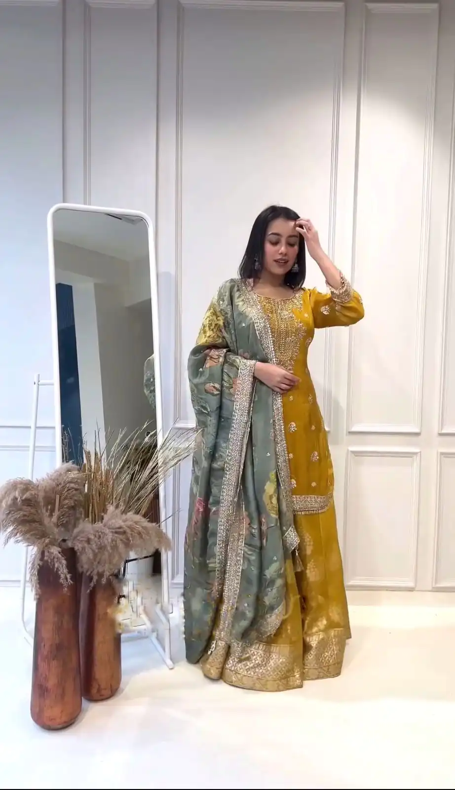 NSR 807 Yellow Color Pure Heavy Chinnon Silk Embroidery Salwar Suit Casual, Party Festive, Events Etc. Expected Delivery 4-6 Working Days @2199/ | Jump Suits, Casual Suits, Creative suits, Designer Suits, Palazzo Suits, Party Wear Suits, Patiala Suits, Salwar suit, Straight Suits