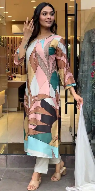 DC G25 Malty Color Muslin Embroidery Chain Works Salwar Suit Casual, Wedding, Party, Festive, Events Etc. Expected Delivery 4-6 Working Days @1749/- | Casual Suits, Creative suits, Designer Suits, Palazzo Suits, Party Wear Suits, Patiala Suits, Salwar suit, Straight Suits
