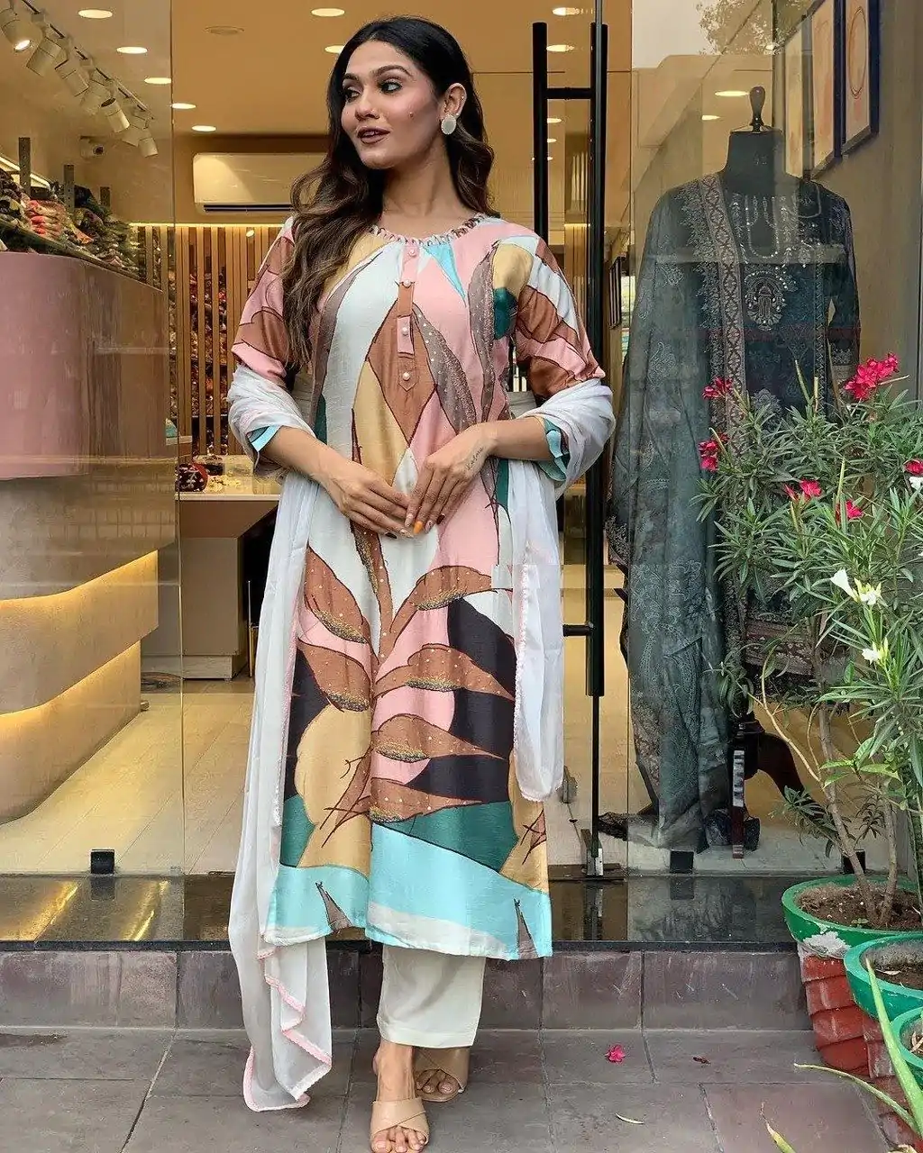  DC G25 Malty Color Muslin Embroidery Chain Works Salwar Suit Casual, Wedding, Party, Festive, Events Etc. Expected Delivery 4-6 Working Days @1749/- | Casual Suits, Creative suits, Designer Suits, Palazzo Suits, Party Wear Suits, Patiala Suits, Salwar suit, Straight Suits