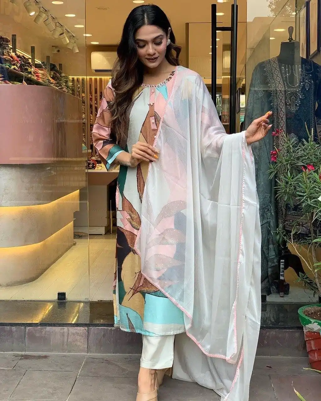  DC G25 Malty Color Muslin Embroidery Chain Works Salwar Suit Casual, Wedding, Party, Festive, Events Etc. Expected Delivery 4-6 Working Days @1749/- | Casual Suits, Creative suits, Designer Suits, Palazzo Suits, Party Wear Suits, Patiala Suits, Salwar suit, Straight Suits