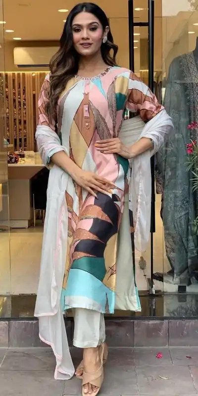 DC G25 Malty Color Muslin Embroidery Chain Works Salwar Suit Casual, Wedding, Party, Festive, Events Etc. Expected Delivery 4-6 Working Days @1749/- | Casual Suits, Creative suits, Designer Suits, Palazzo Suits, Party Wear Suits, Patiala Suits, Salwar suit, Straight Suits