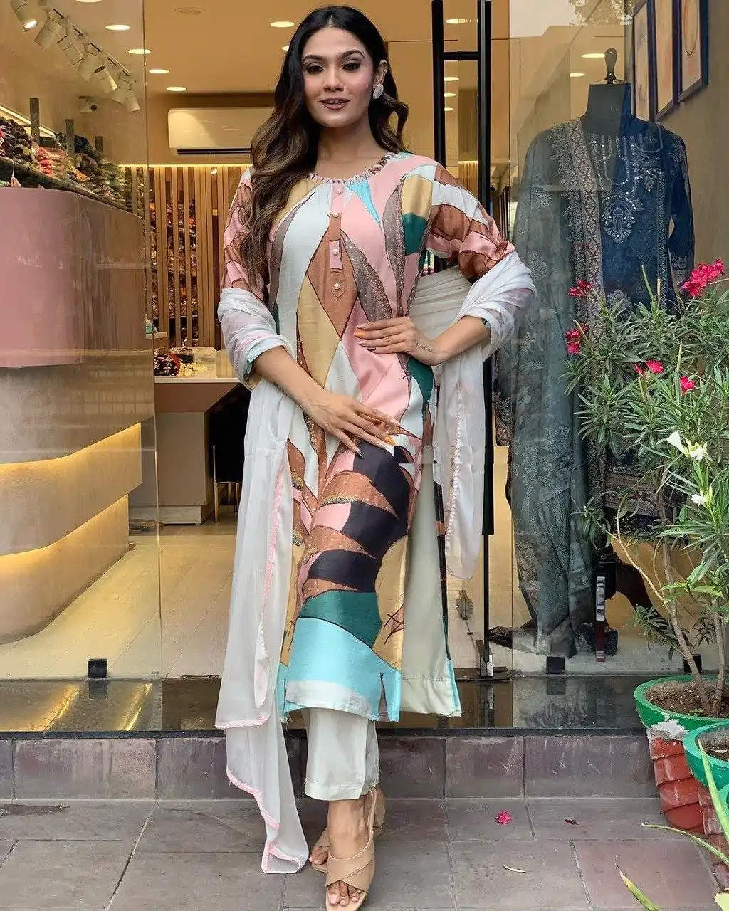  DC G25 Malty Color Muslin Embroidery Chain Works Salwar Suit Casual, Wedding, Party, Festive, Events Etc. Expected Delivery 4-6 Working Days @1749/- | Casual Suits, Creative suits, Designer Suits, Palazzo Suits, Party Wear Suits, Patiala Suits, Salwar suit, Straight Suits